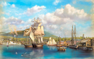 عکس با کیفیت منظره دریا و کشتی های اروپایی